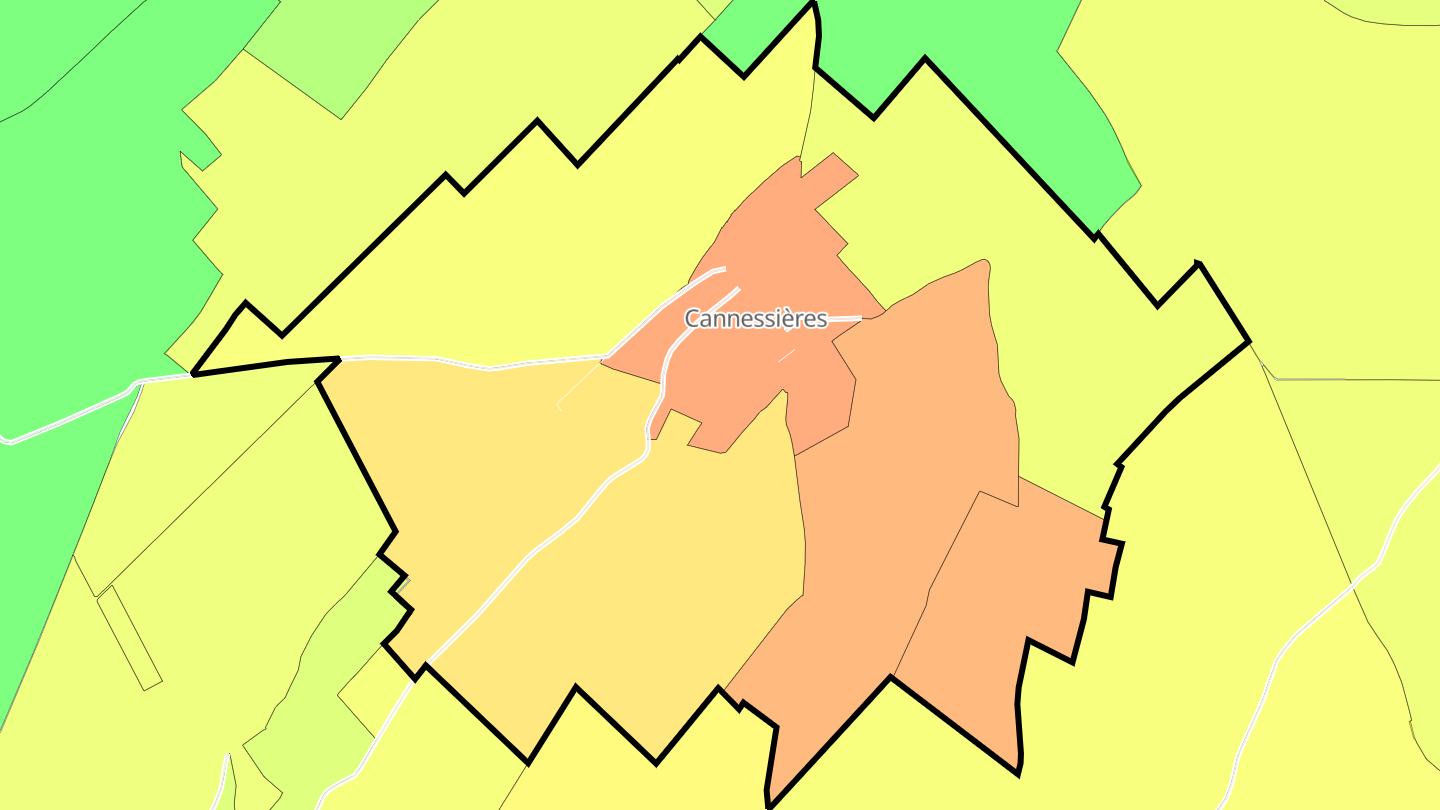 Carte des prix de l'immobilier Cannessières