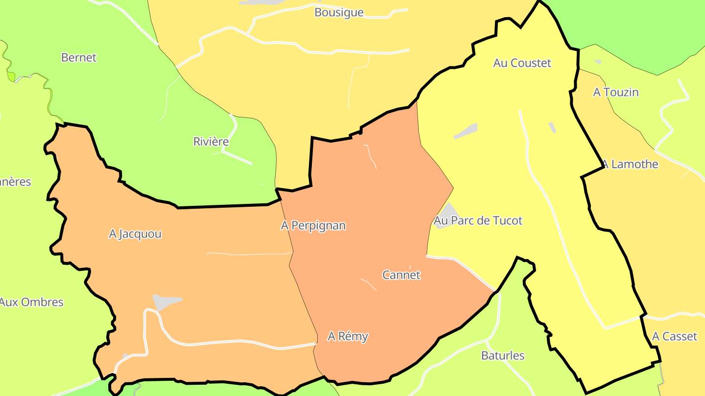 Carte des prix de l'immobilier Cannet