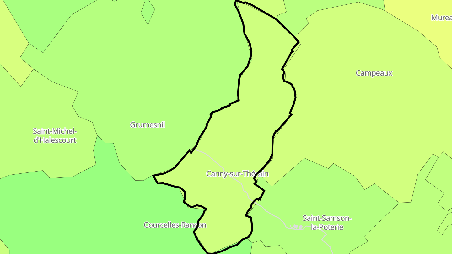 Carte des prix de l'immobilier Canny-sur-Thérain