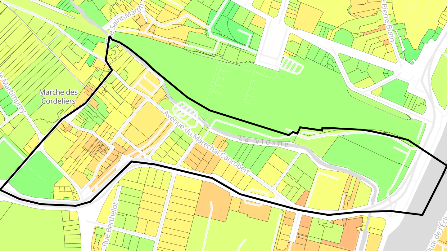 Carte des prix de l'immobilier Canrobert