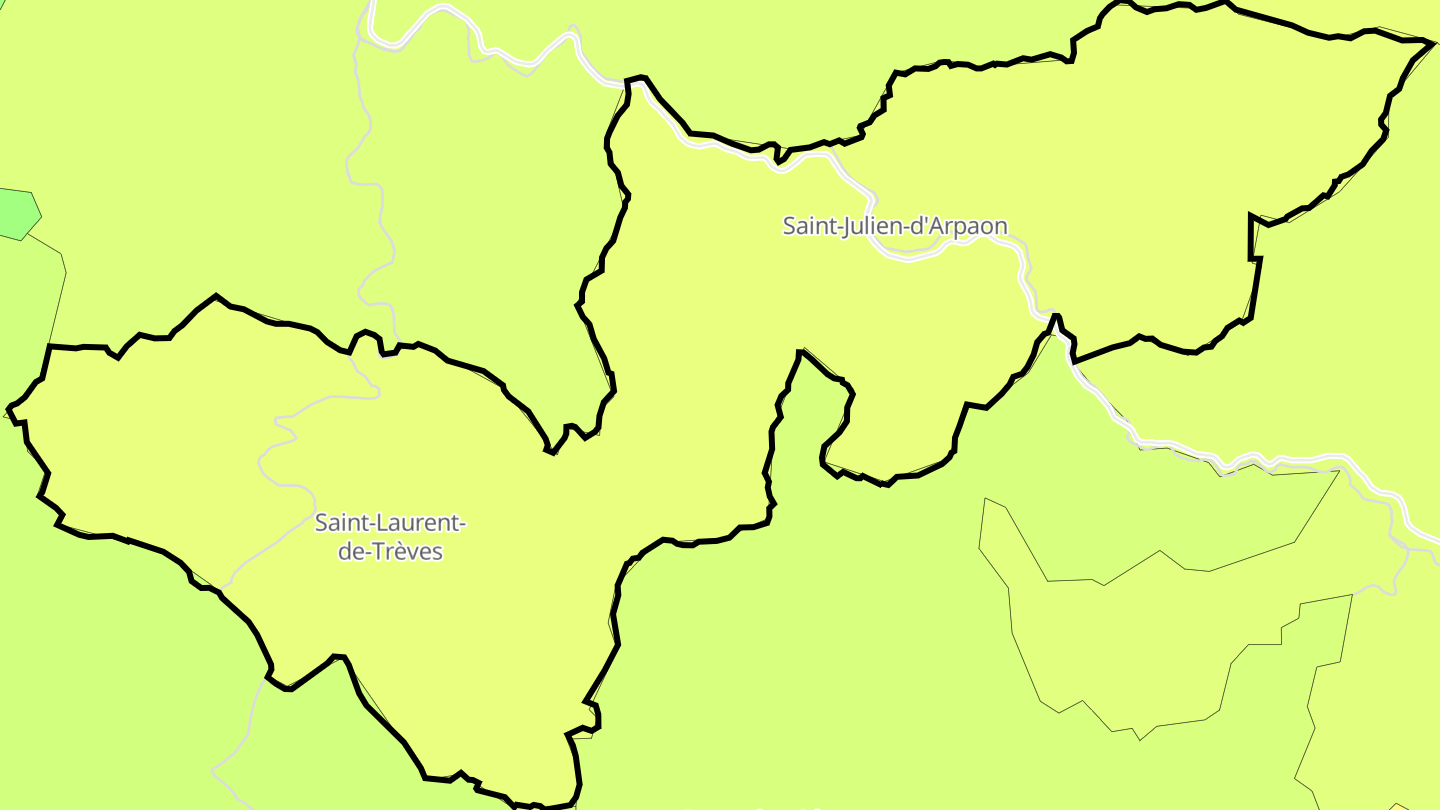 Carte des prix de l'immobilier Cans et Cévennes