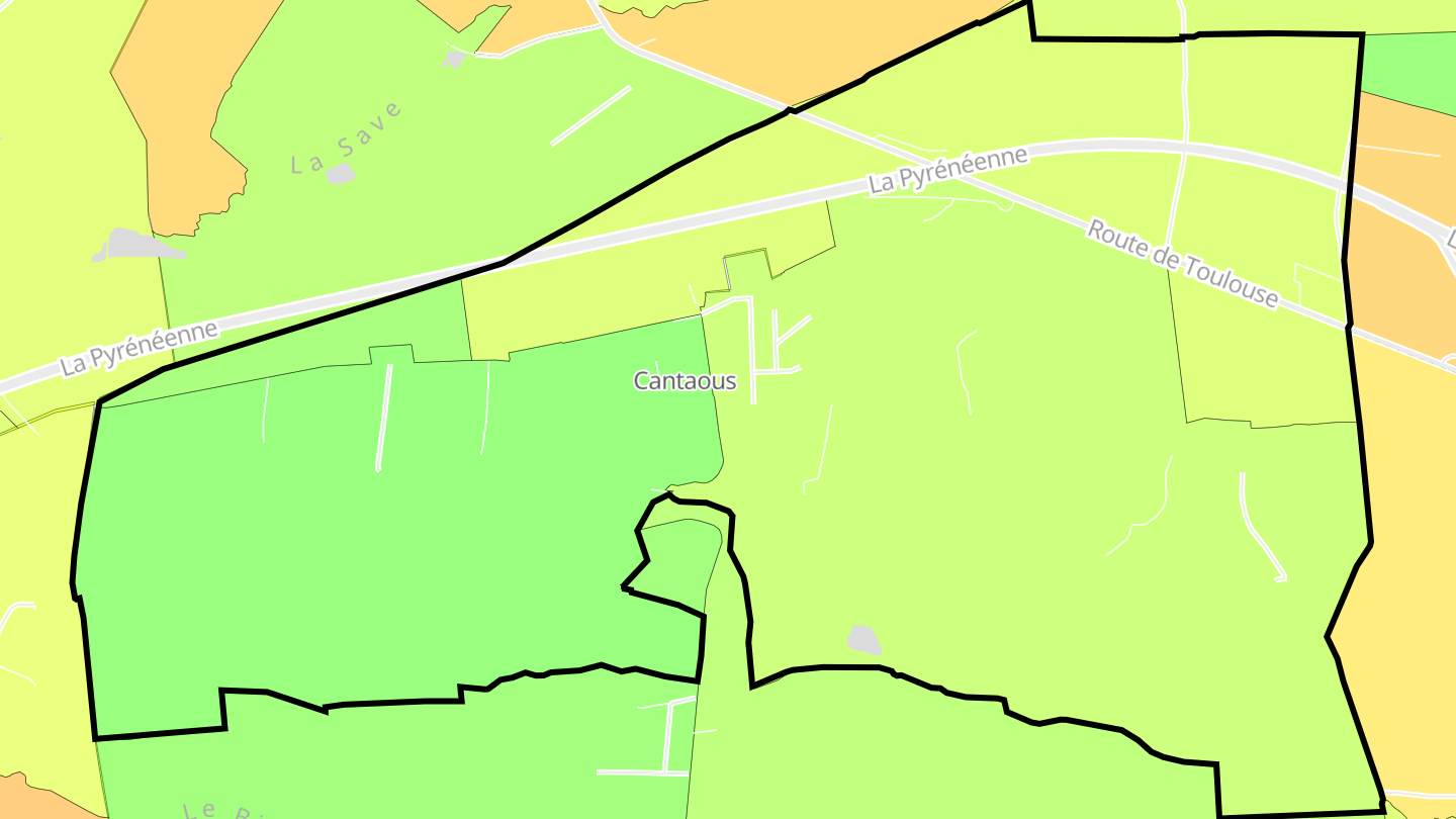 Carte des prix de l'immobilier Cantaous