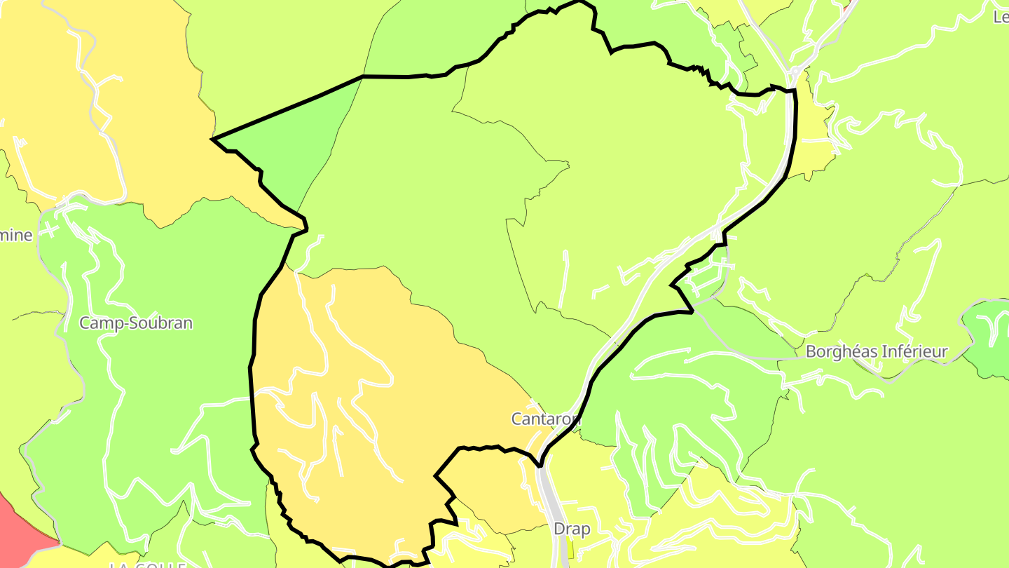 Carte des prix de l'immobilier Cantaron