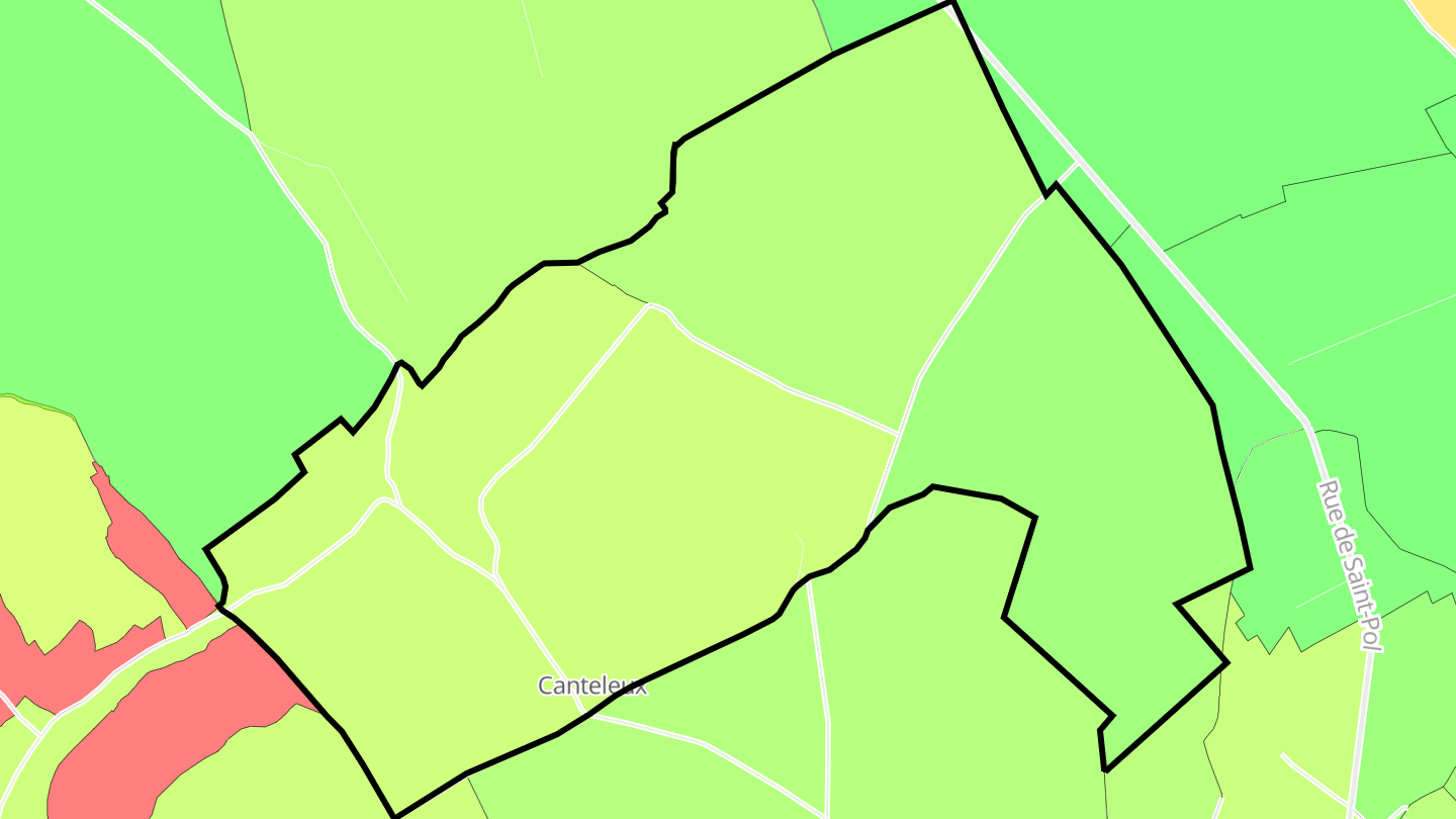 Carte des prix de l'immobilier Canteleux