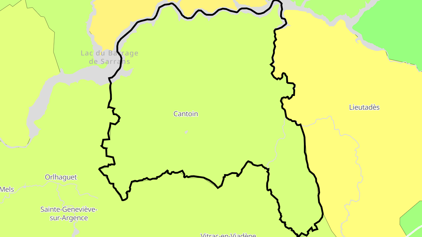 Carte des prix de l'immobilier Cantoin