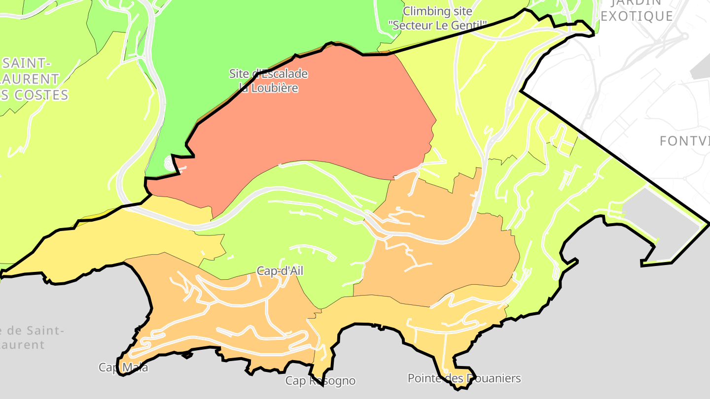 Carte des prix de l'immobilier Cap-d'Ail