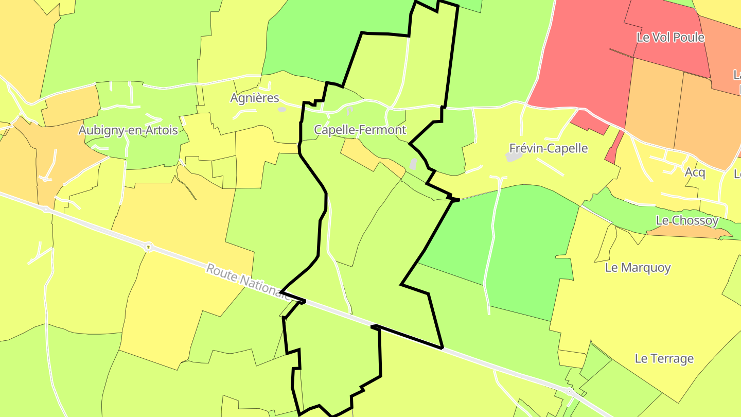 Carte des prix de l'immobilier Capelle-Fermont