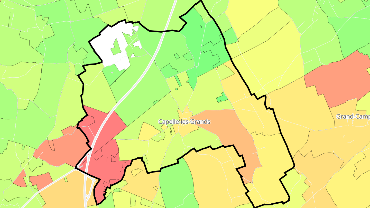 Carte des prix de l'immobilier Capelle-les-Grands