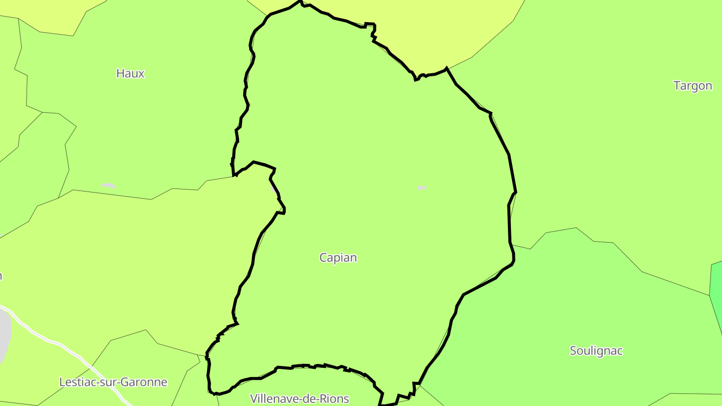 Carte des prix de l'immobilier Capian