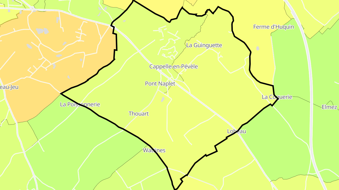 Carte des prix de l'immobilier Cappelle-en-Pévèle
