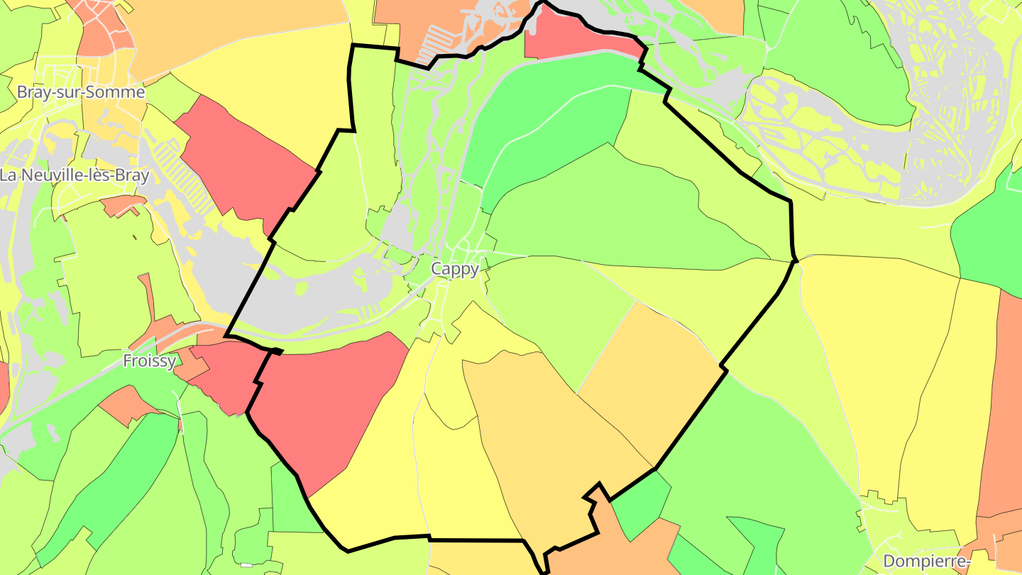 Carte des prix de l'immobilier Cappy