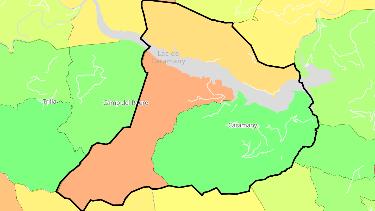 Carte des prix de l'immobilier Caramany