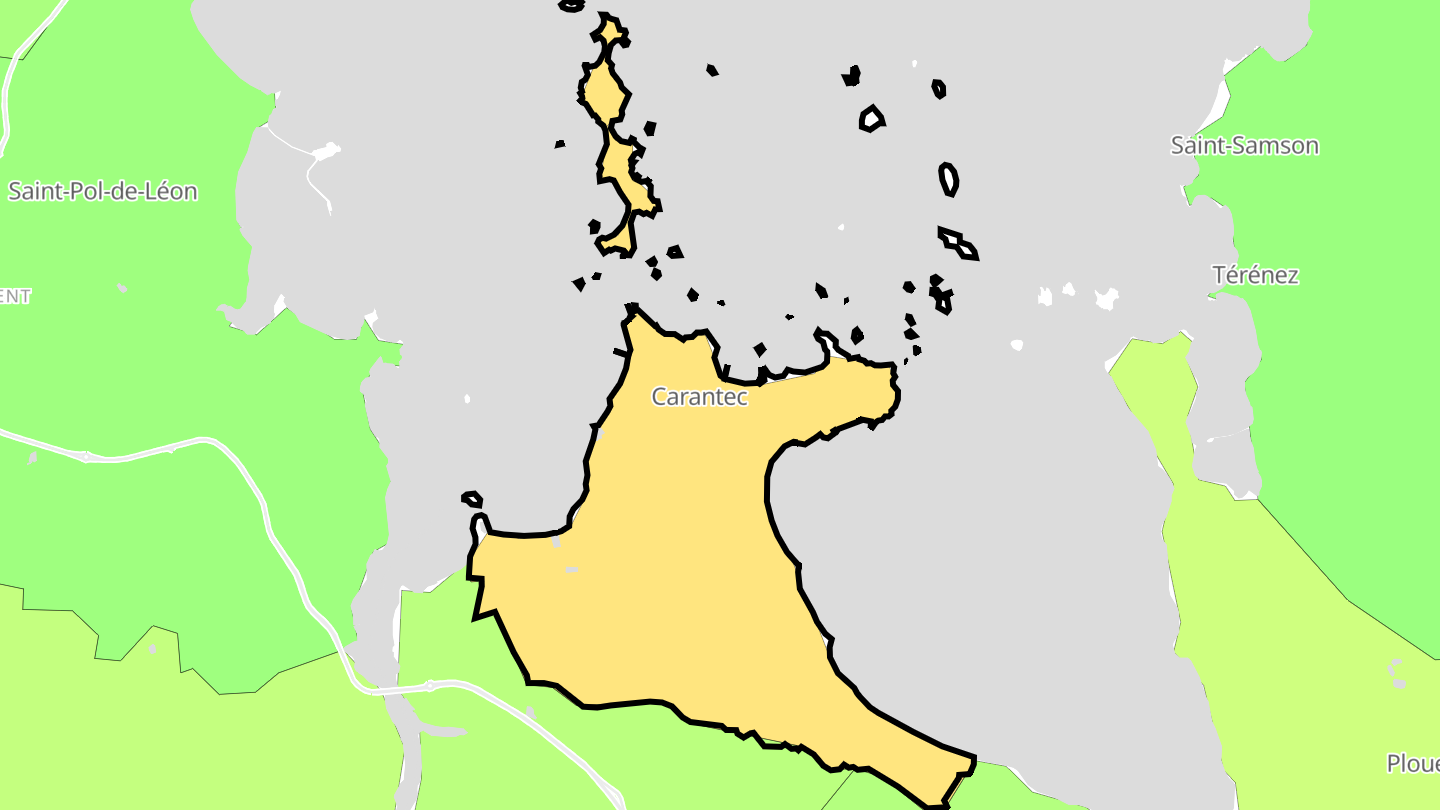 Carte des prix de l'immobilier Carantec