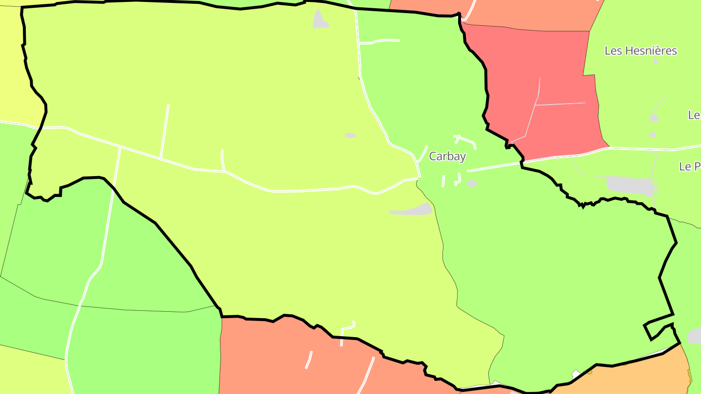 Carte des prix de l'immobilier Carbay