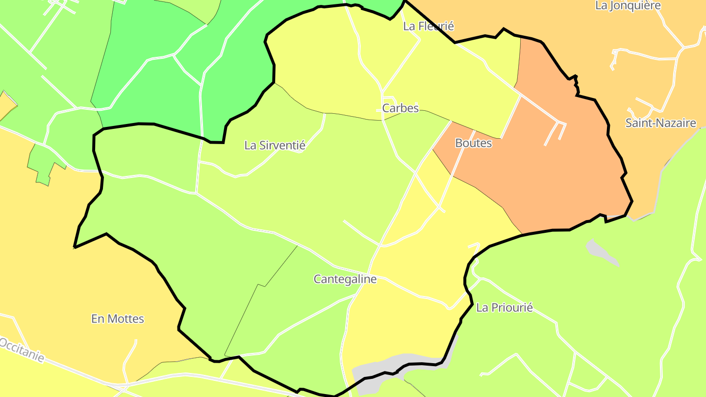 Carte des prix de l'immobilier Carbes