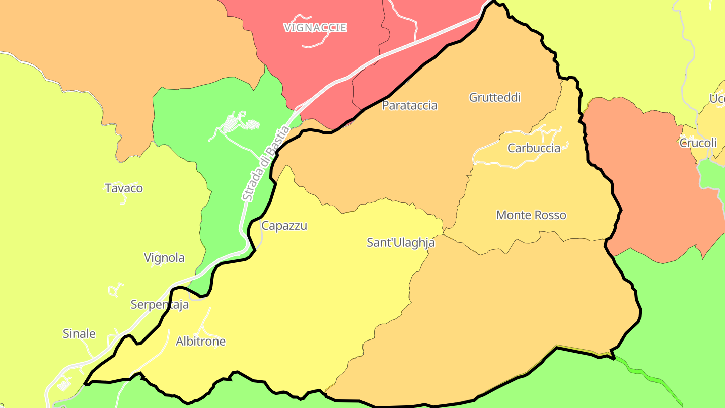 Carte des prix de l'immobilier Carbuccia