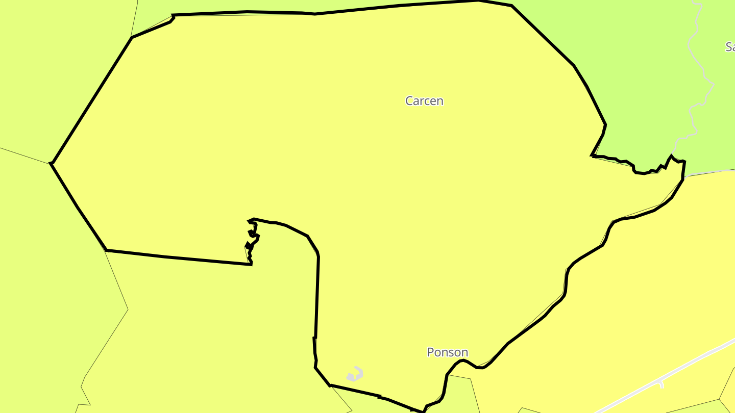 Carte des prix de l'immobilier Carcen-Ponson