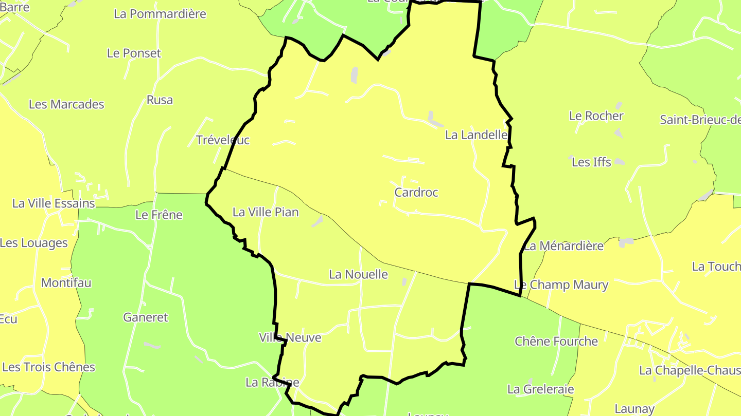 Carte des prix de l'immobilier Cardroc
