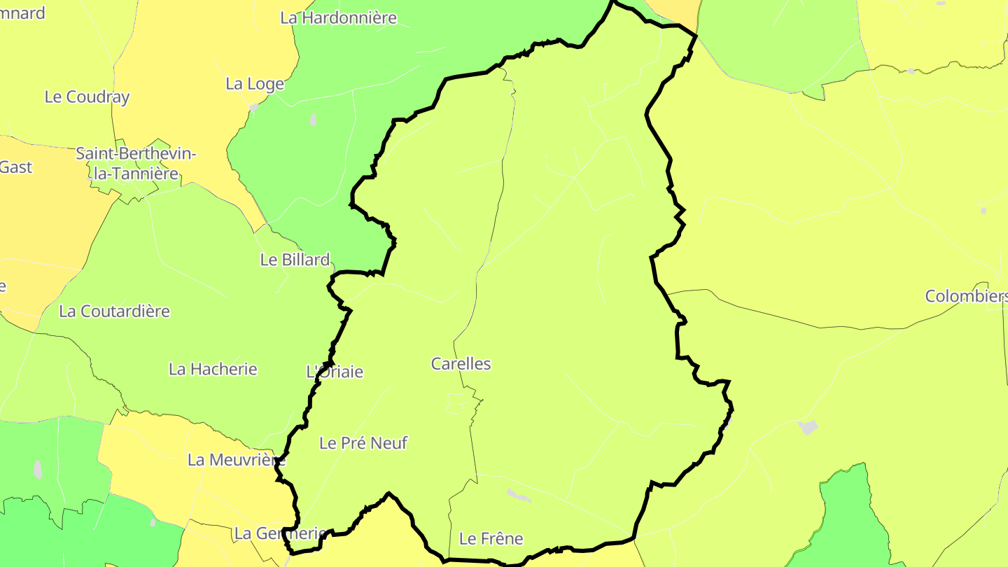 Carte des prix de l'immobilier Carelles