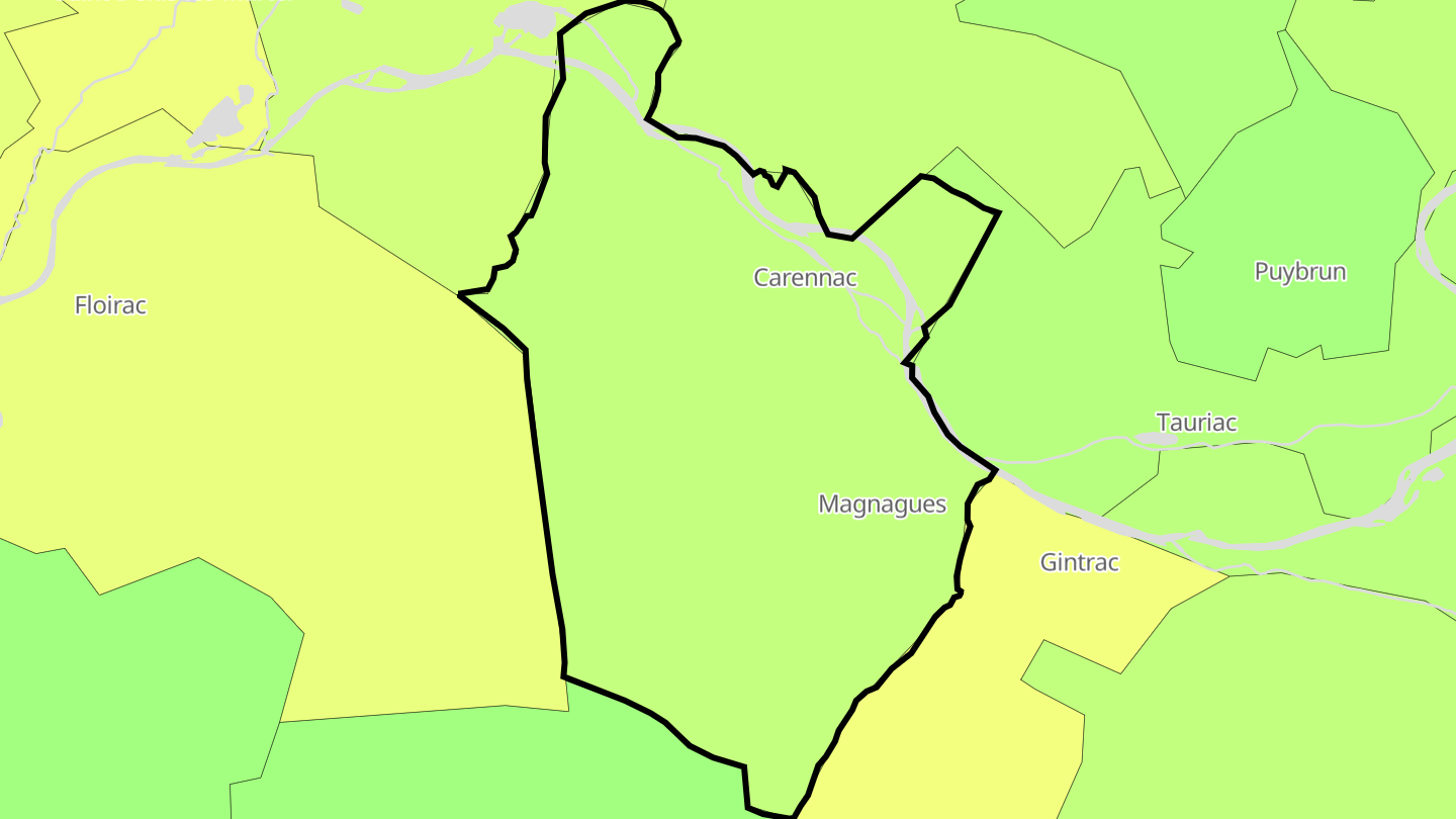 Carte des prix de l'immobilier Carennac