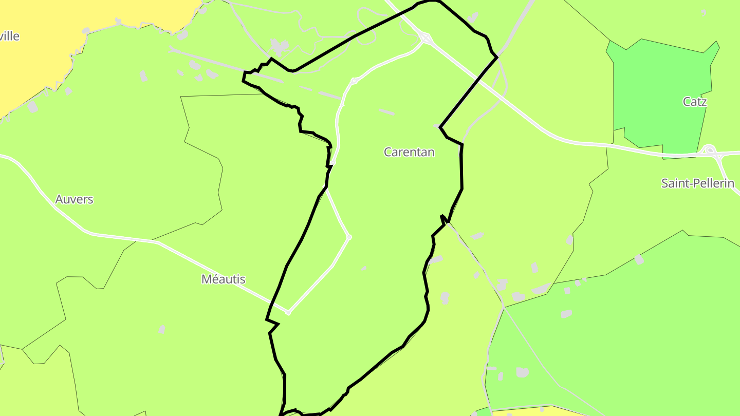 Carte des prix de l'immobilier Carentan