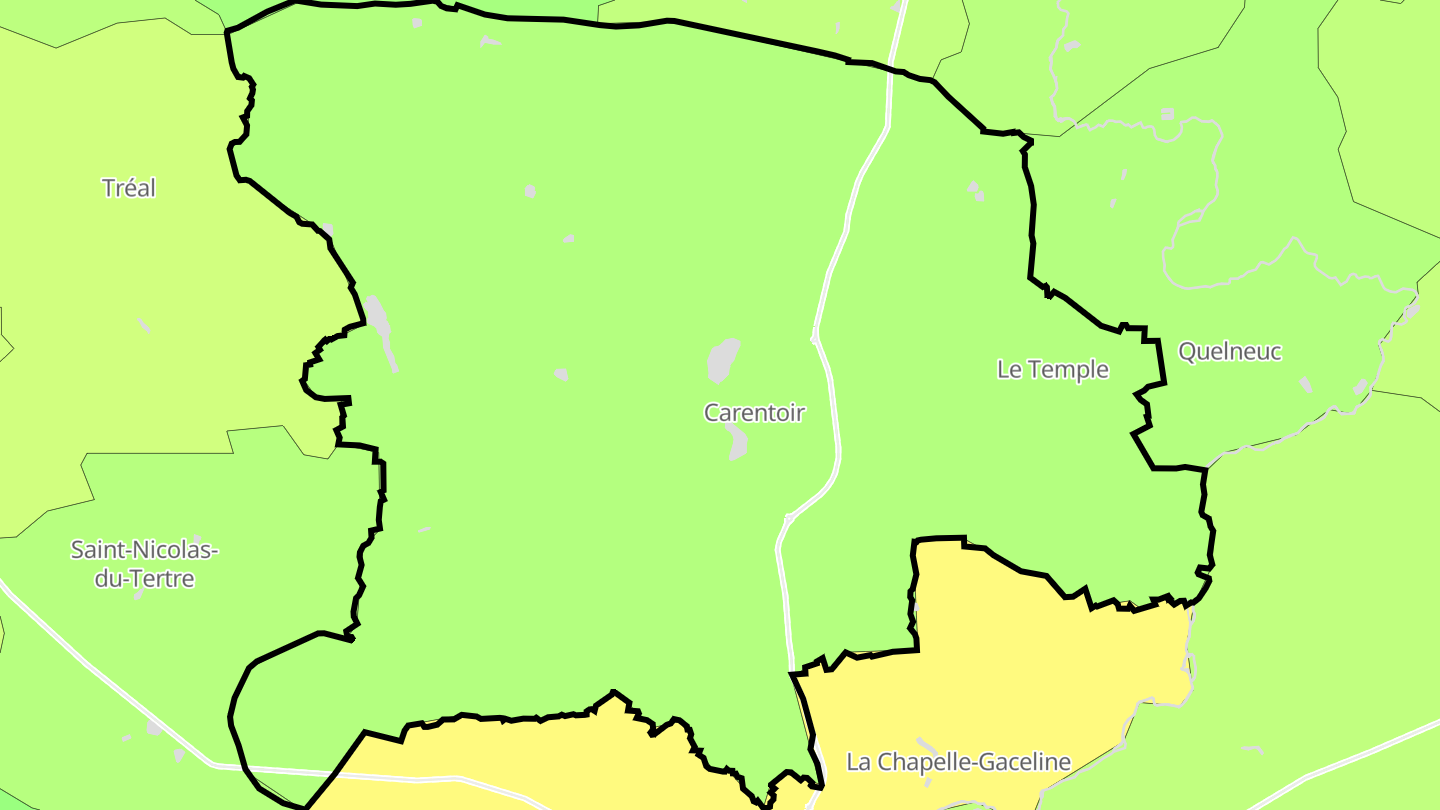 Carte des prix de l'immobilier Carentoir