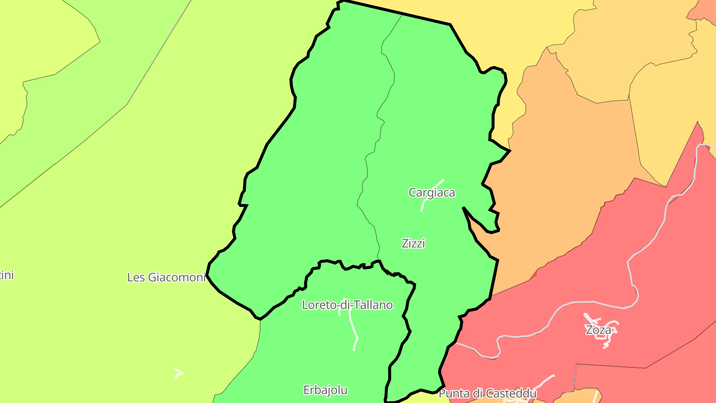 Carte des prix de l'immobilier Cargiaca