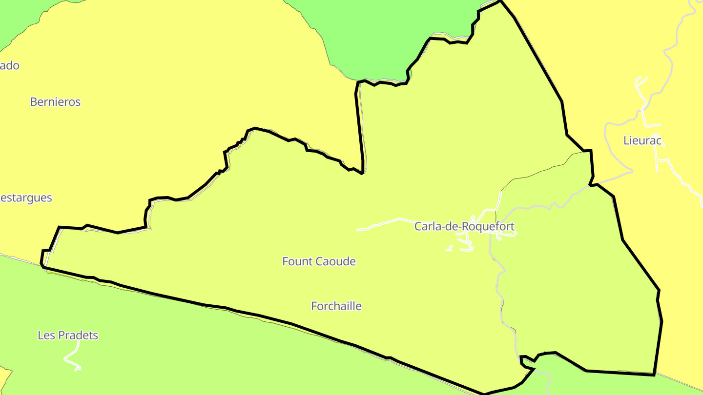 Carte des prix de l'immobilier Carla-de-Roquefort
