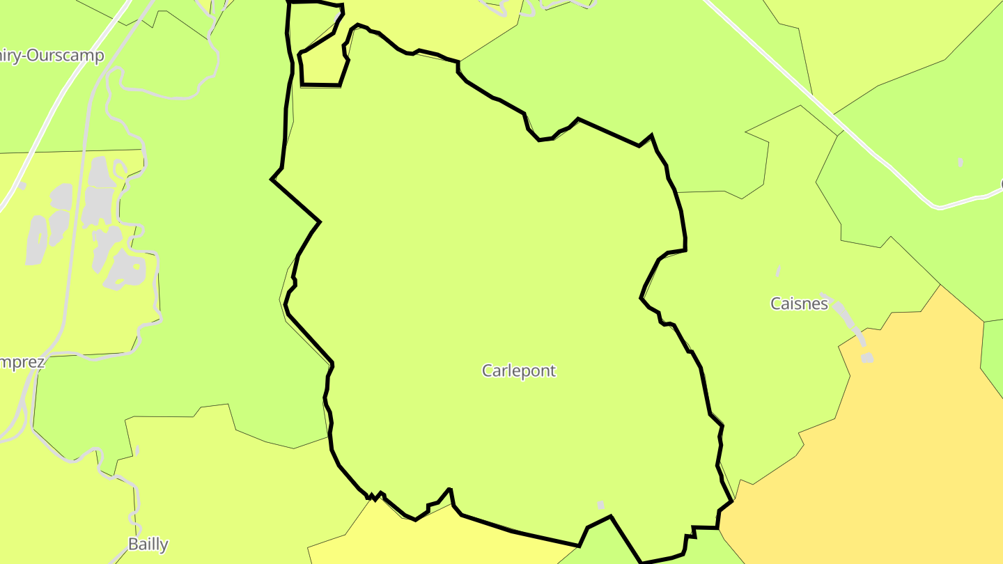 Carte des prix de l'immobilier Carlepont