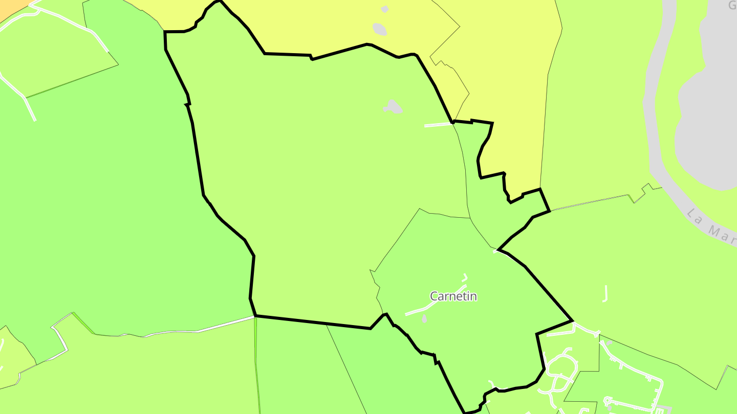 Carte des prix de l'immobilier Carnetin