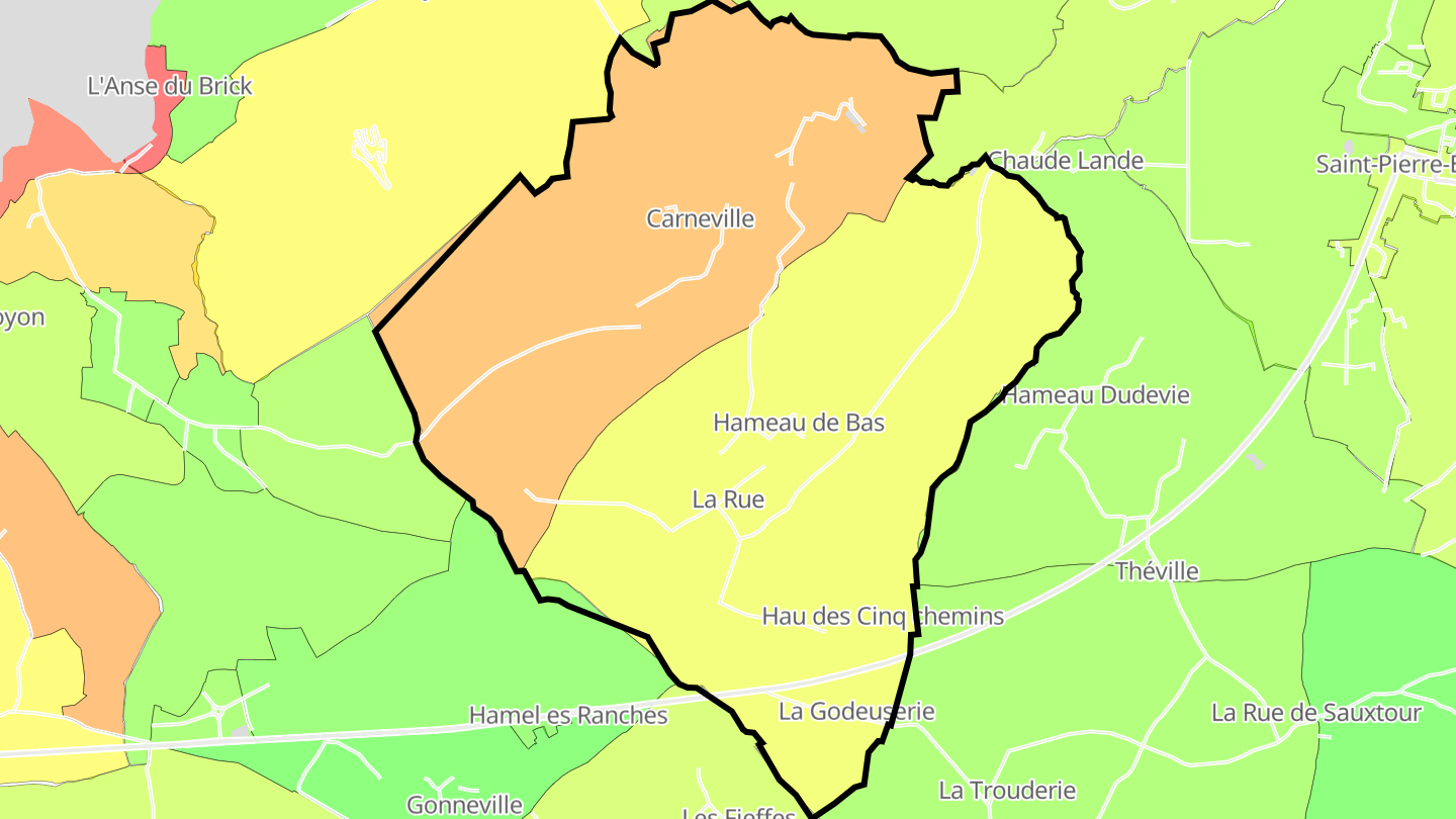 Carte des prix de l'immobilier Carneville