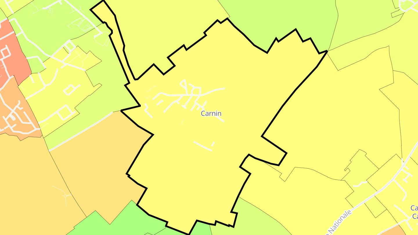 Carte des prix de l'immobilier Carnin