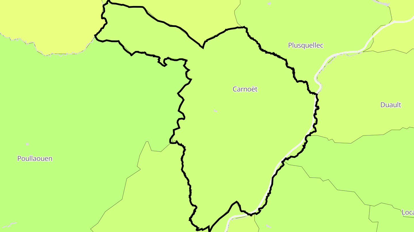 Carte des prix de l'immobilier Carnoët