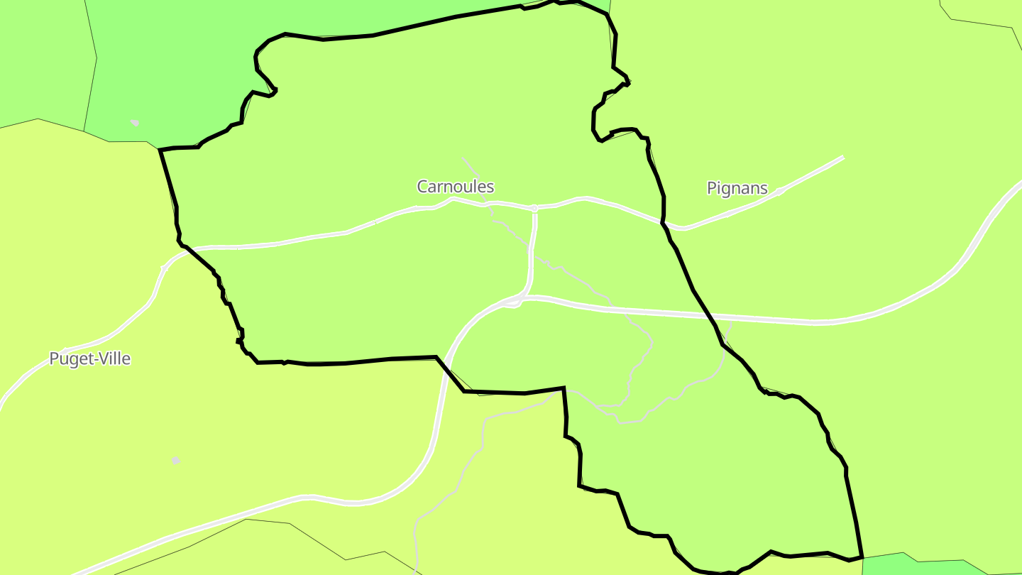 Carte des prix de l'immobilier Carnoules