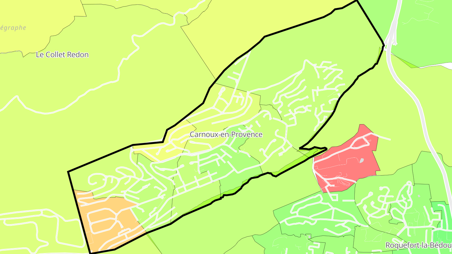 Carte des prix de l'immobilier Carnoux-en-Provence