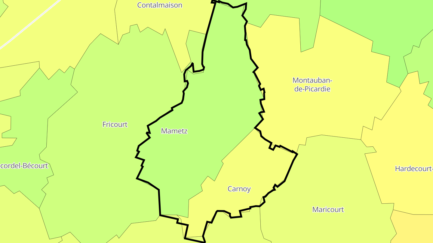 Carte des prix de l'immobilier Carnoy-Mametz