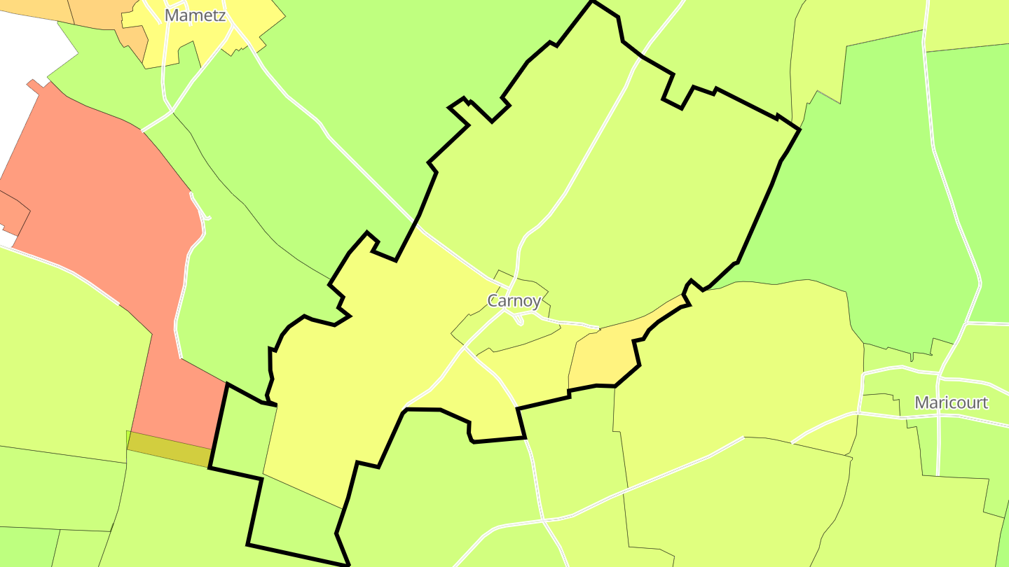 Carte des prix de l'immobilier Carnoy