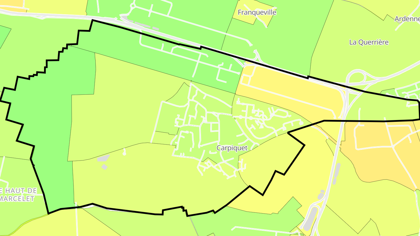 Carte des prix de l'immobilier Carpiquet
