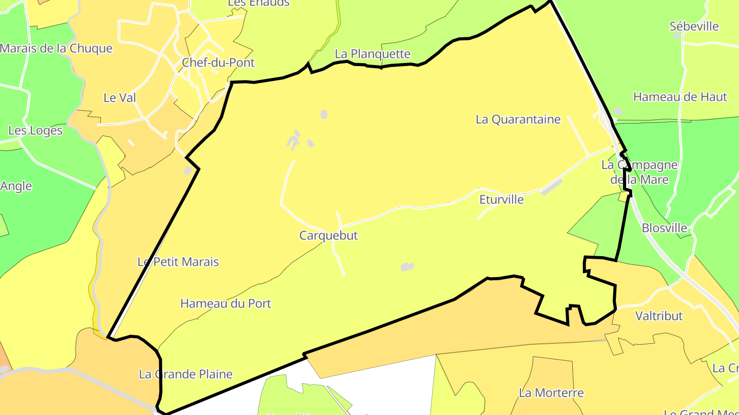 Carte des prix de l'immobilier Carquebut
