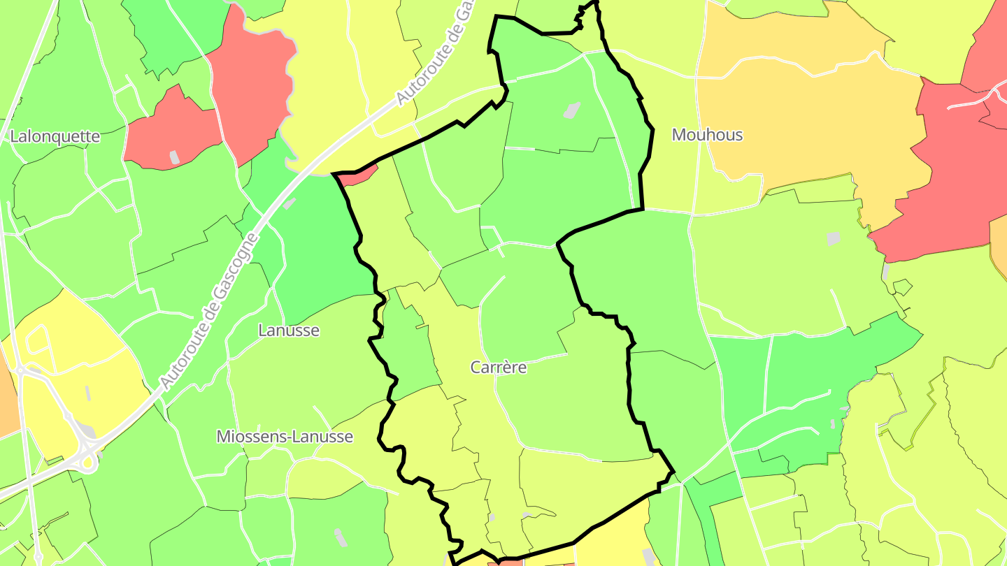 Carte des prix de l'immobilier Carrère
