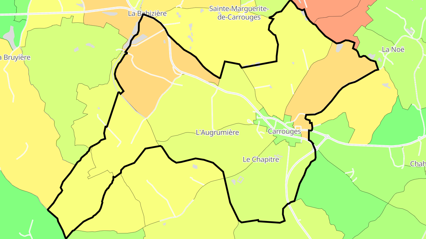 Carte des prix de l'immobilier Carrouges