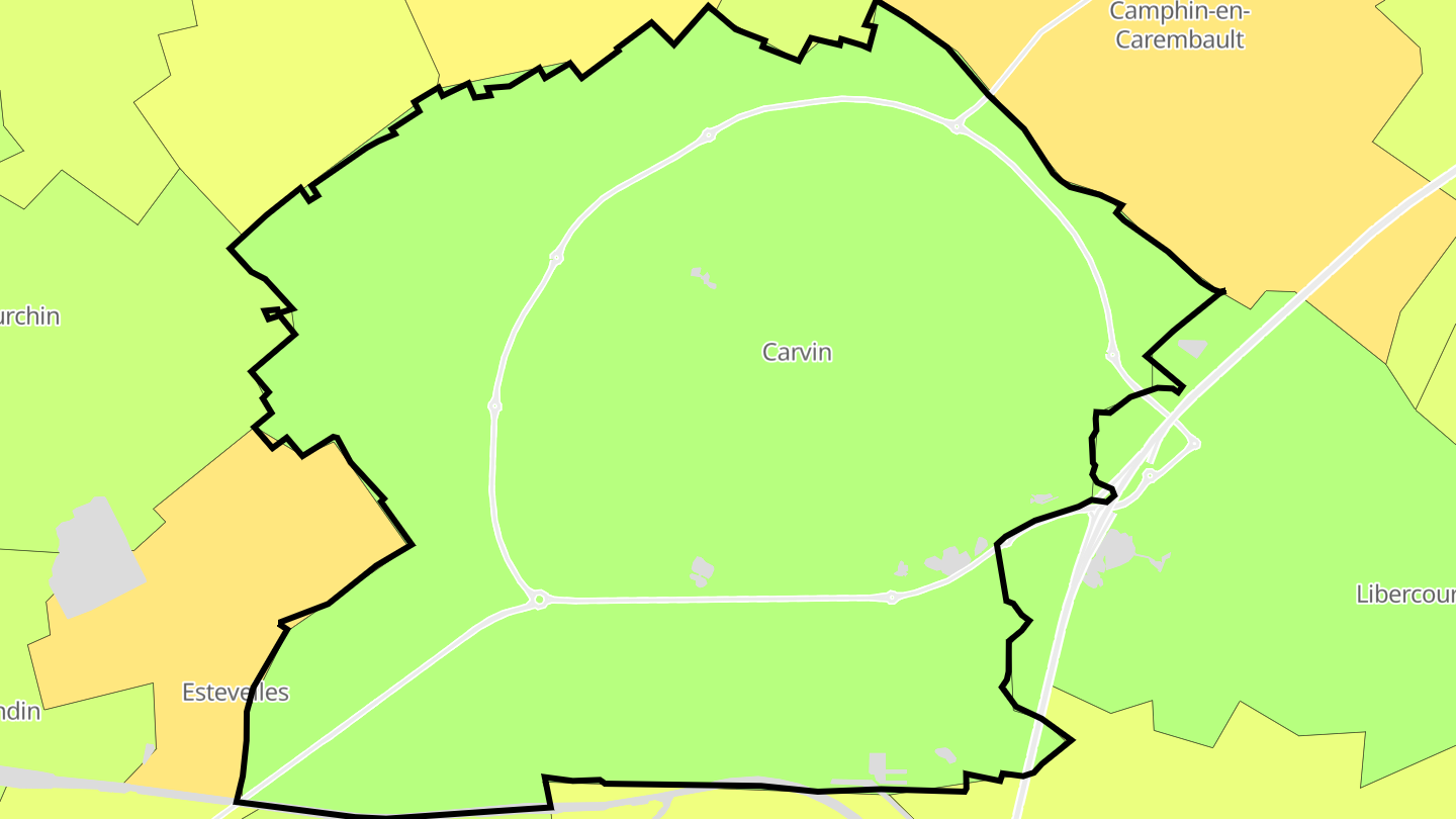 Carte des prix de l'immobilier Carvin