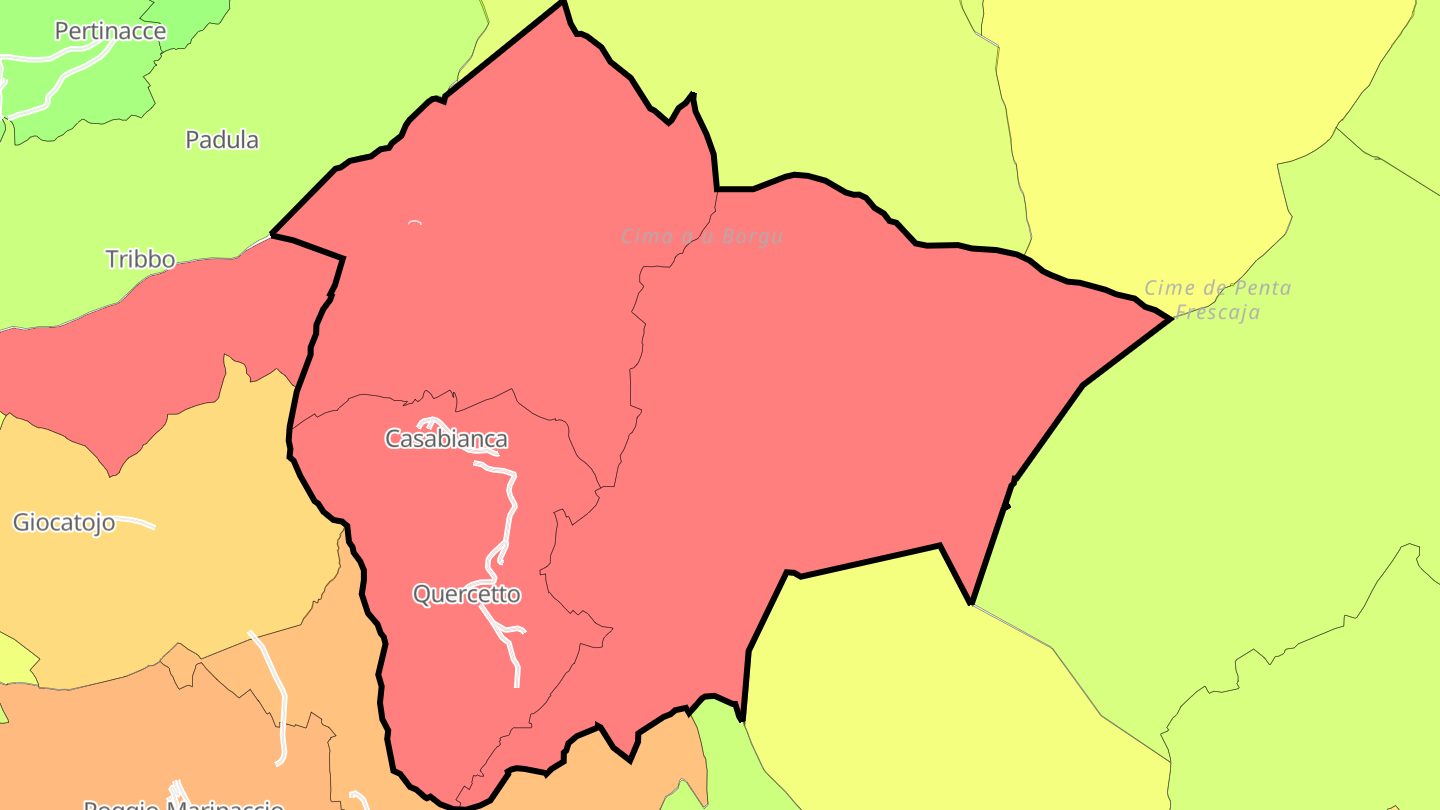 Carte des prix de l'immobilier Casabianca