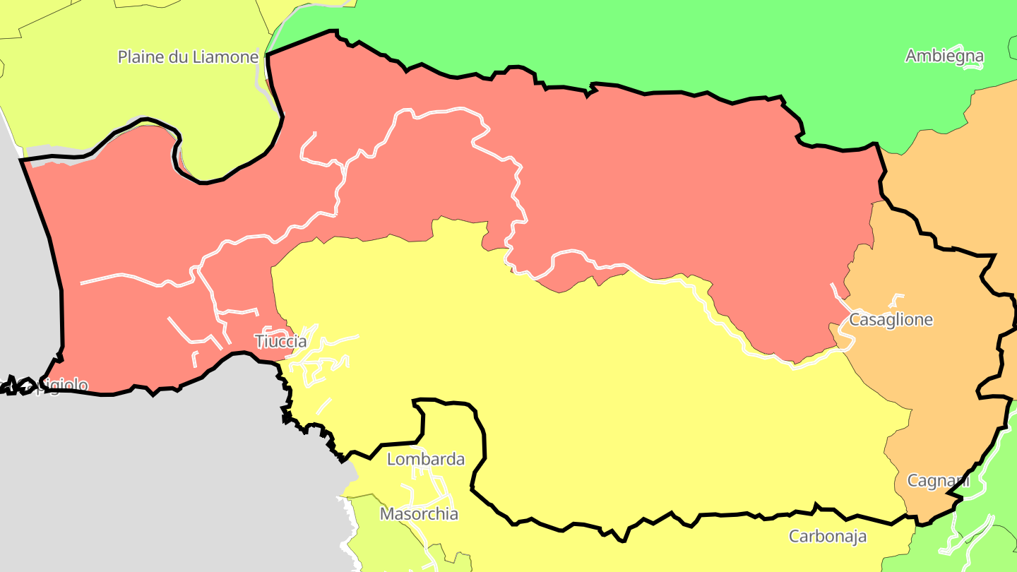 Carte des prix de l'immobilier Casaglione