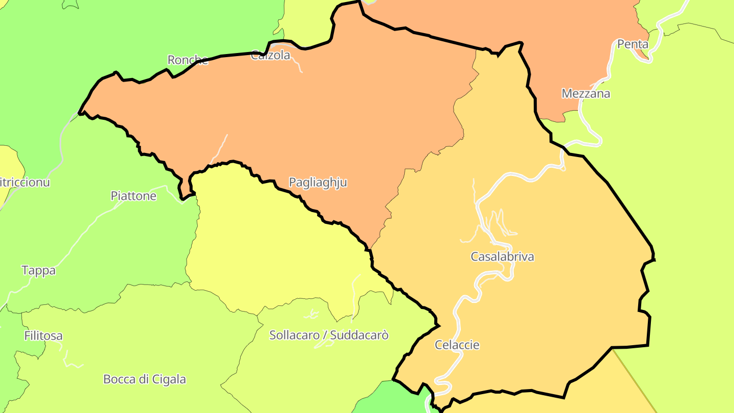 Carte des prix de l'immobilier Casalabriva