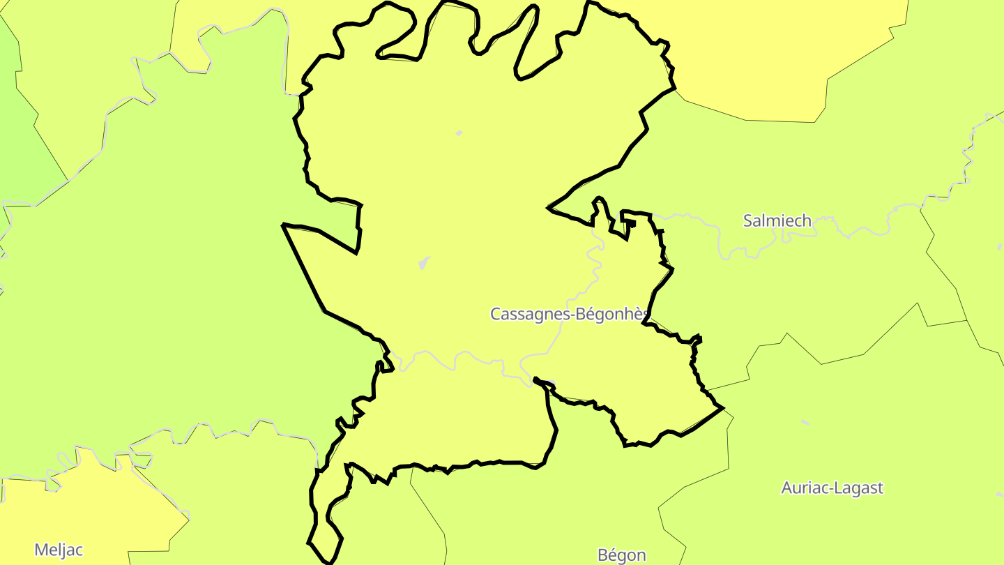 Carte des prix de l'immobilier Cassagnes-Bégonhès