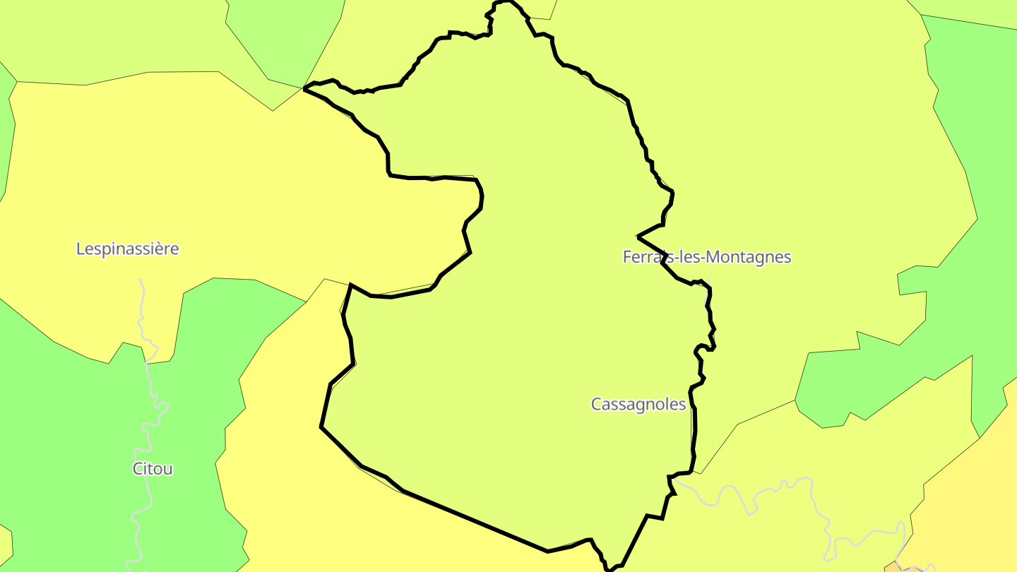 Carte des prix de l'immobilier Cassagnoles