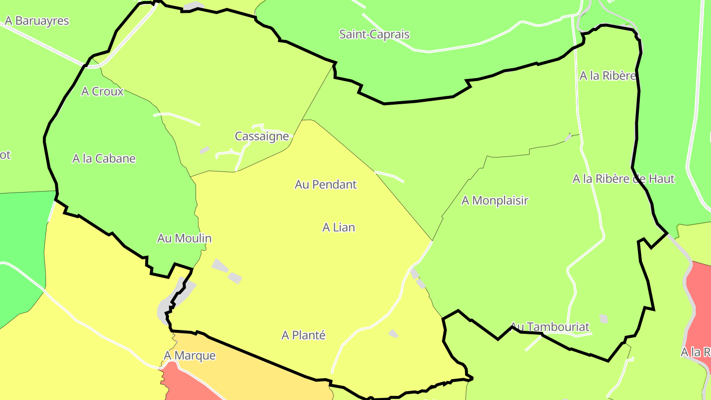 Carte des prix de l'immobilier Cassaigne