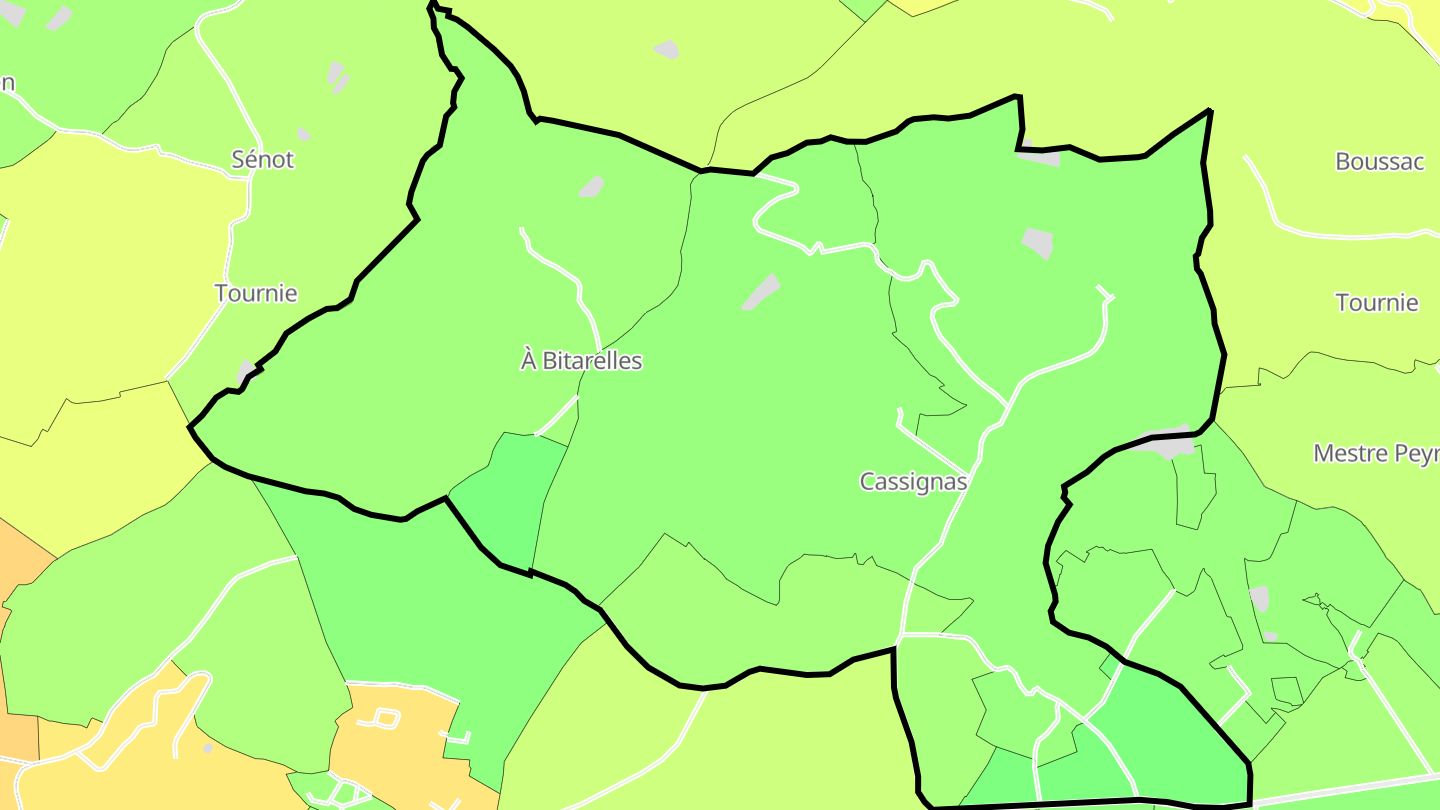 Carte des prix de l'immobilier Cassignas