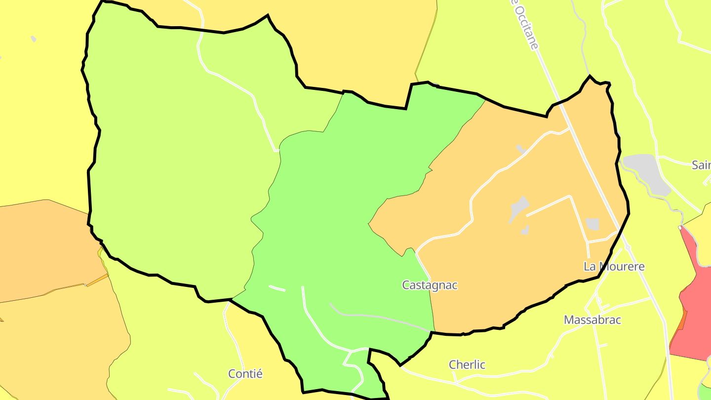 Carte des prix de l'immobilier Castagnac